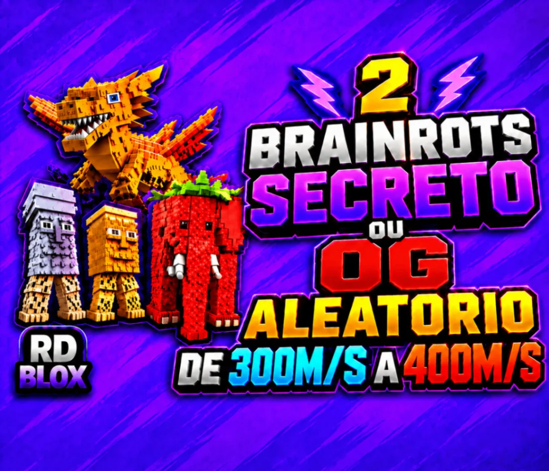 ⭐ 2 Brainrot Secreto ou OG Aleatório 300M/S A 400M/S