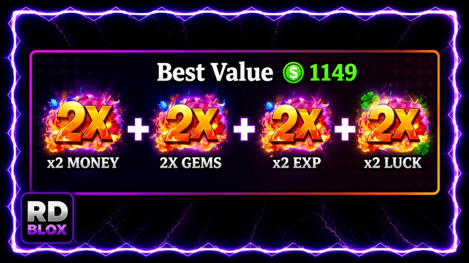 🤑 🎁 2X MONEY + 2X GEMS + 2X EXP + 2X LUCK