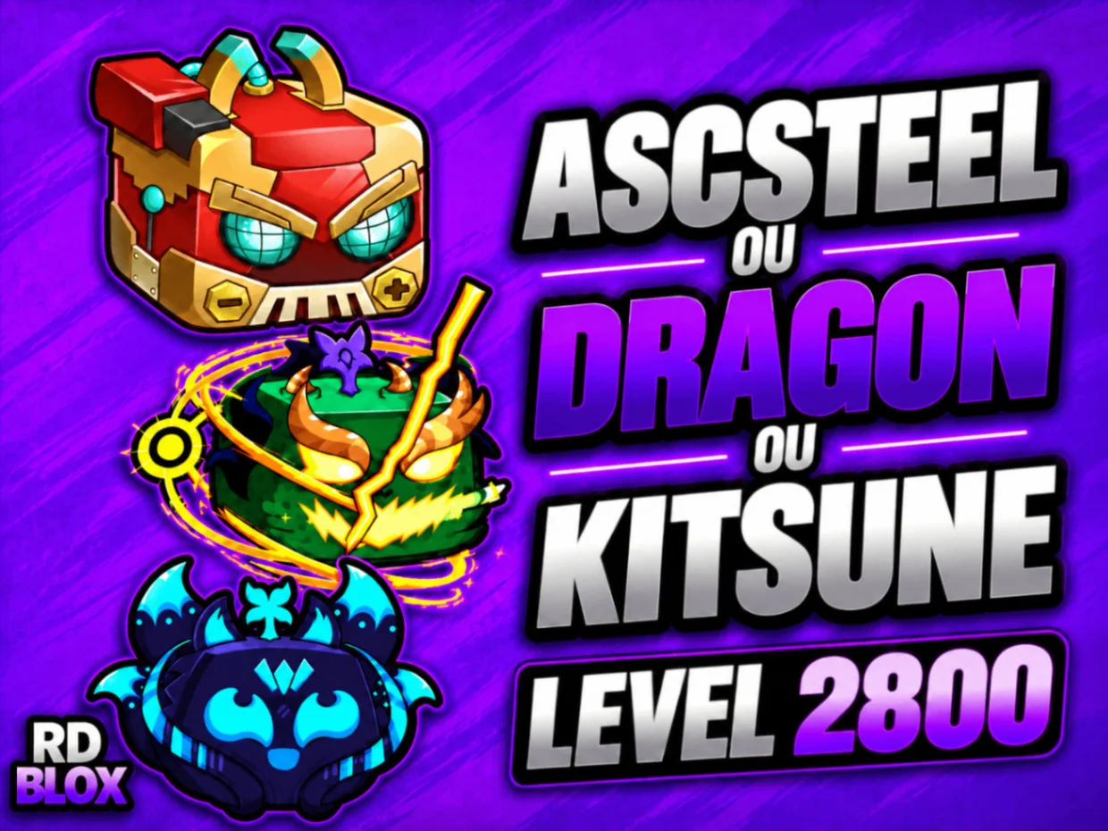 ⭐ LVL 2800 COM 1 GARANTIDA (KITSUNE OU MAGNET ASCSTEEL OU DRAGON)