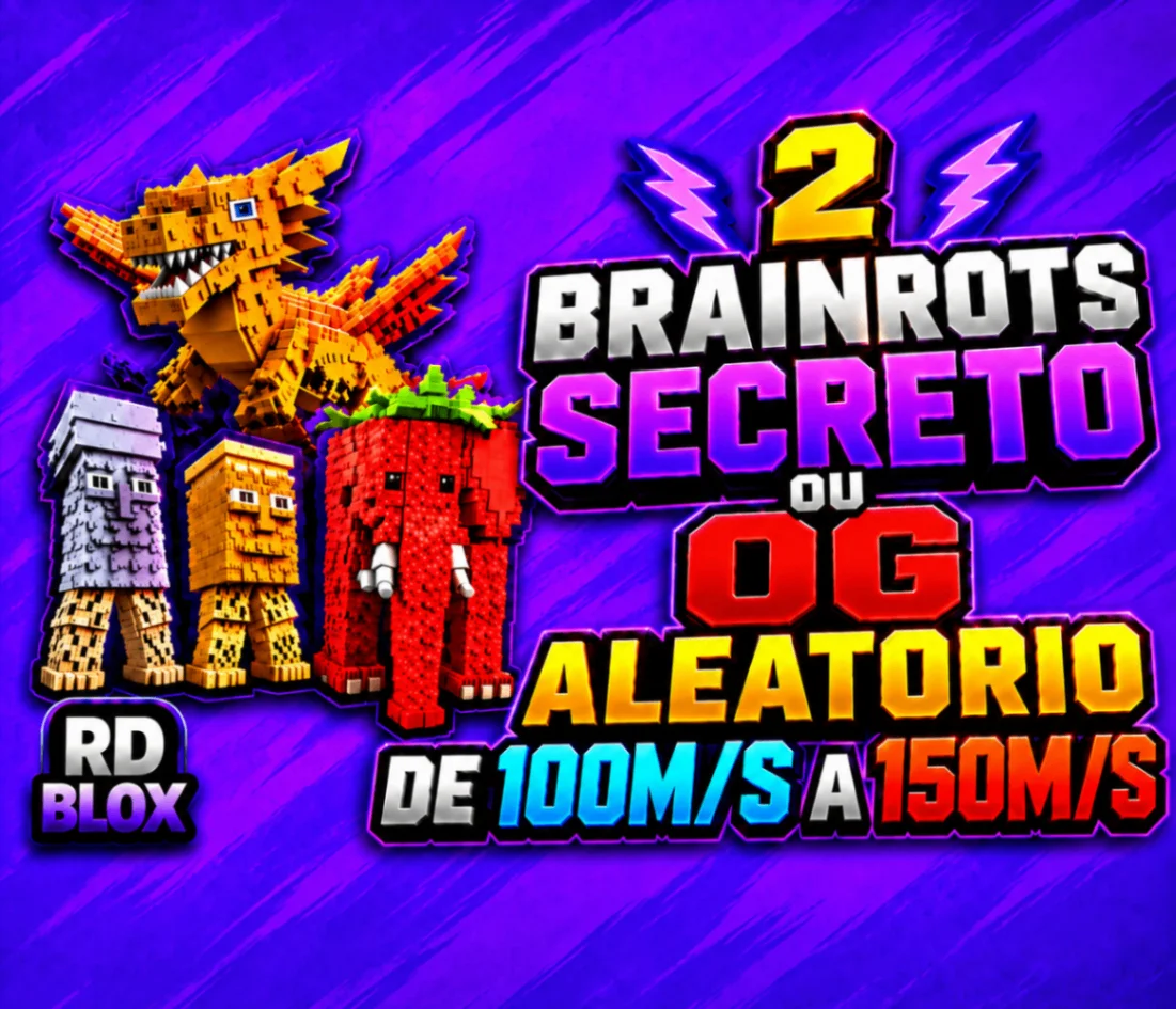 ⭐ 2 Brainrot Secreto ou OG Aleatório 100M/S A 150M/S
