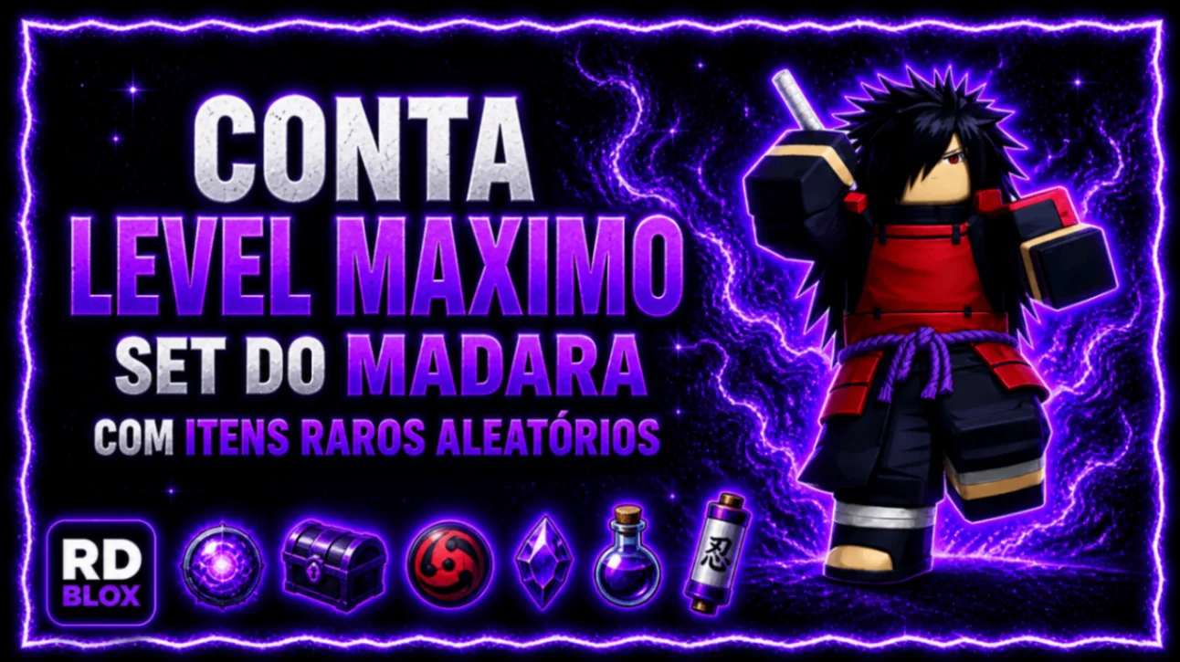 🕸️ CONTA LEVEL MAXIMO + SET MADARA + ITENS RAROS